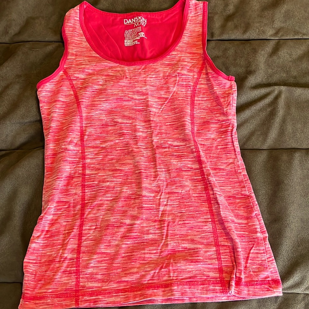 Orange/pink cotton workout tank. Size S (4-6)